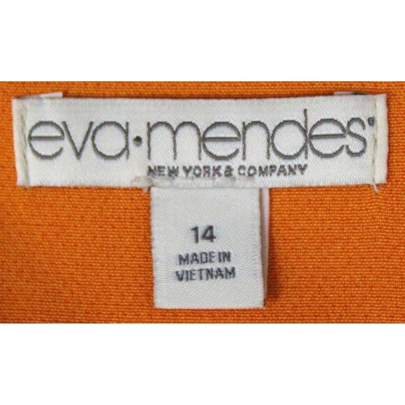 Eva Mendes Pencil Skirt sz 14 Knee Length White Sunrise Beach Party Spring Lined - Picture 6 of 7